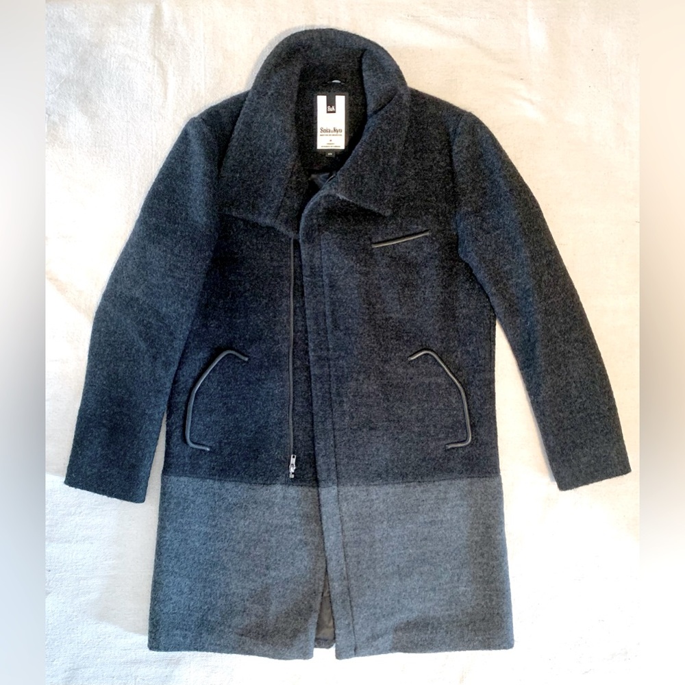 Soïa & Kyo men’s 3/4 zip front coat